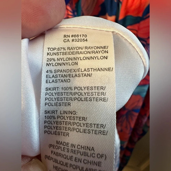 ANTHROPOLOGIE Hi Lo Floral Dress Large PETITE Fit & Flare Tropical Resort HUTCH - Picture 7 of 14